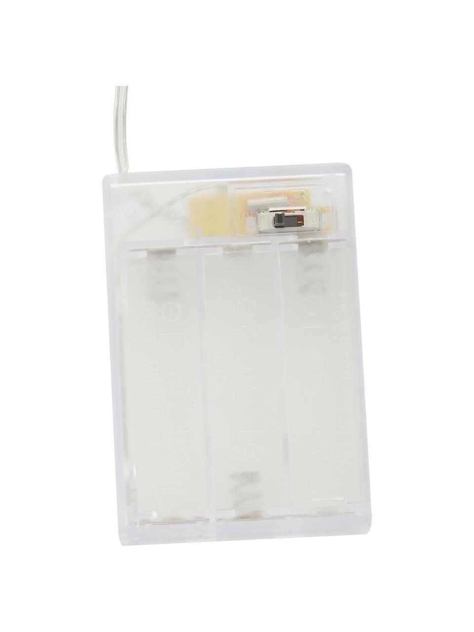 Guirnalda de luces LED Compact Stars, 120 cm, blanco cálido, Plástico, Plateado, L 120 cm