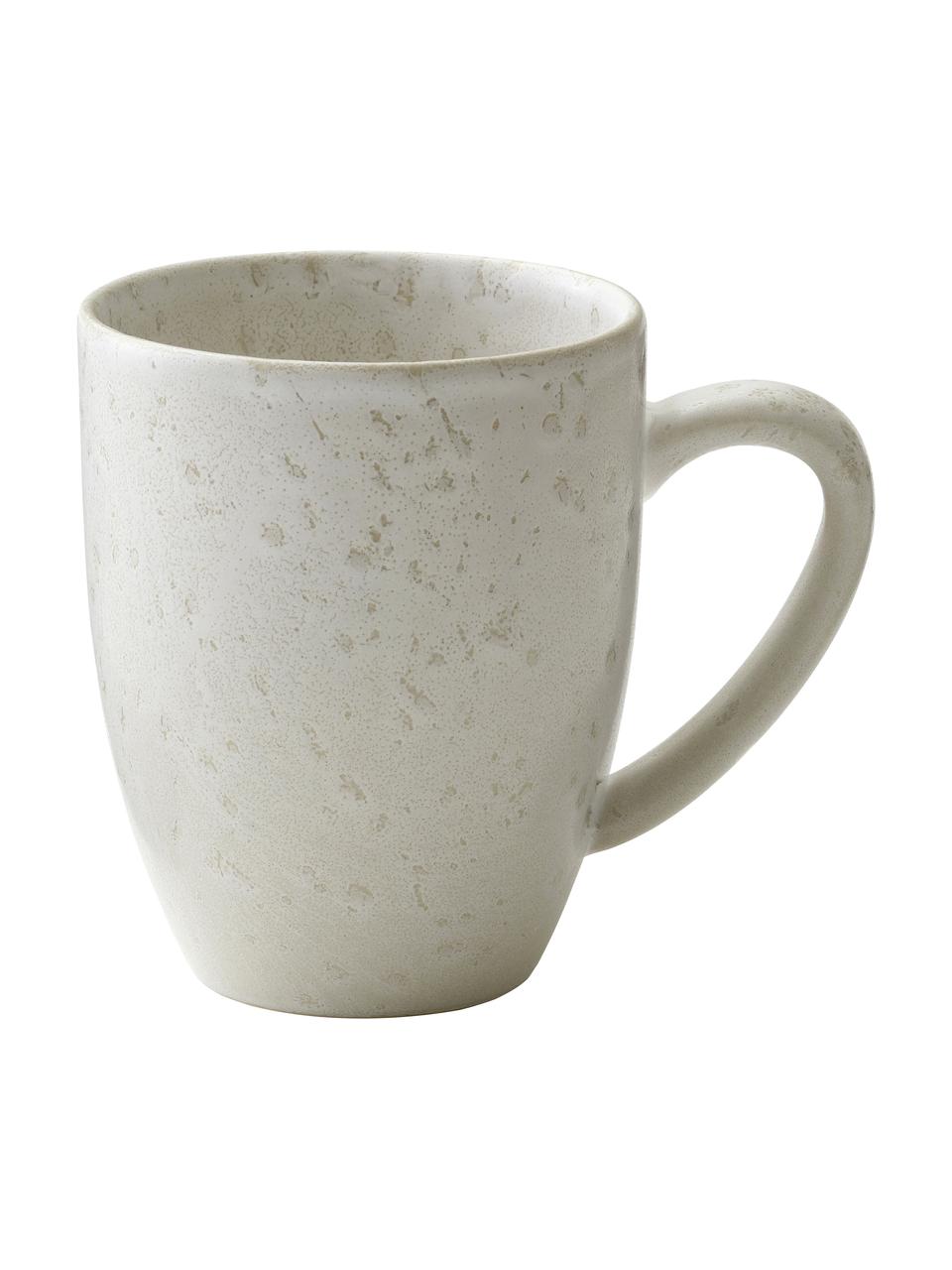 Taza de té de gres Bizz, 2  uds., Gres, Beige claro, Ø 9 x Al 10 cm