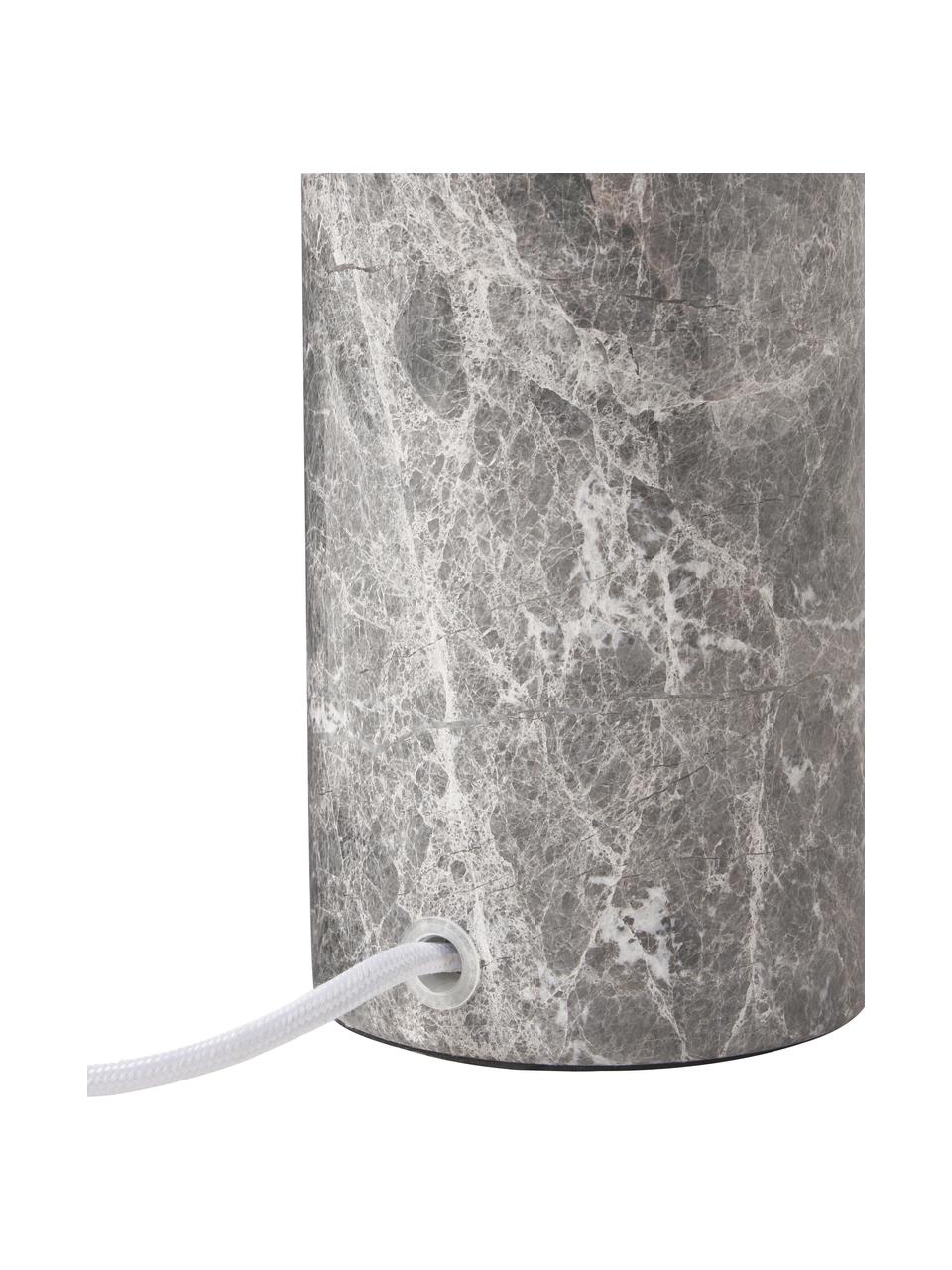 Lampa stołowa z marmurową podstawą Gia, Beżowy, szary, marmurowy, Ø 30 x W 39 cm