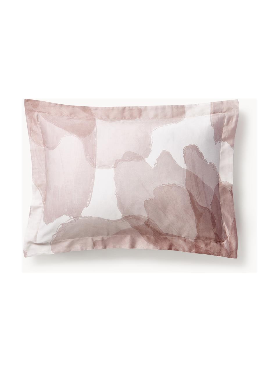 Funda de almohada de satén de algodón Alyssa, Tonos rosas, An 45 x L 110 cm