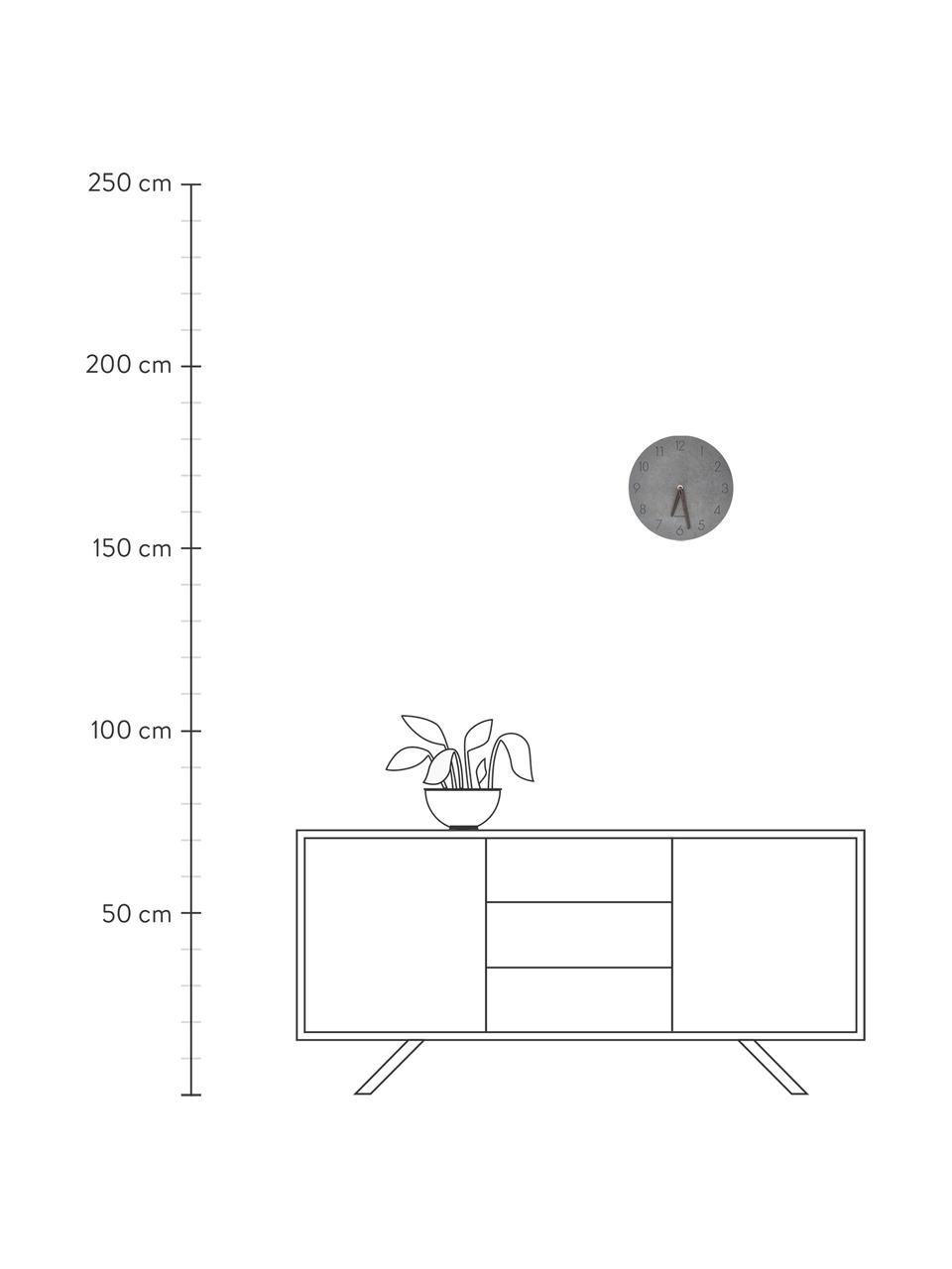 Wandklok Dura, Exotisch hout, waterafstotend, Grijs, bruin, Ø 29 cm