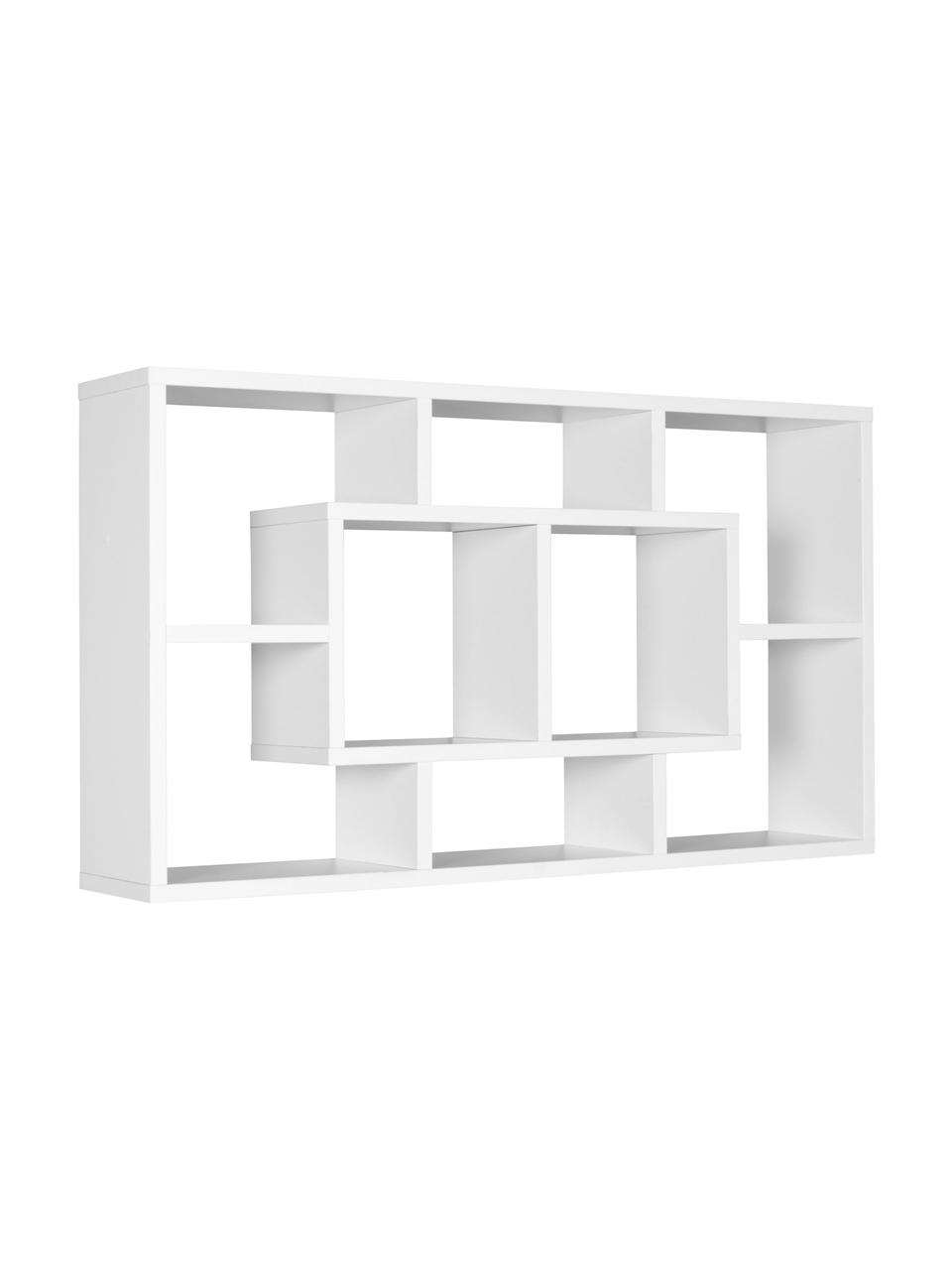 Étagère murale moderne blanc mat Alex, Blanc