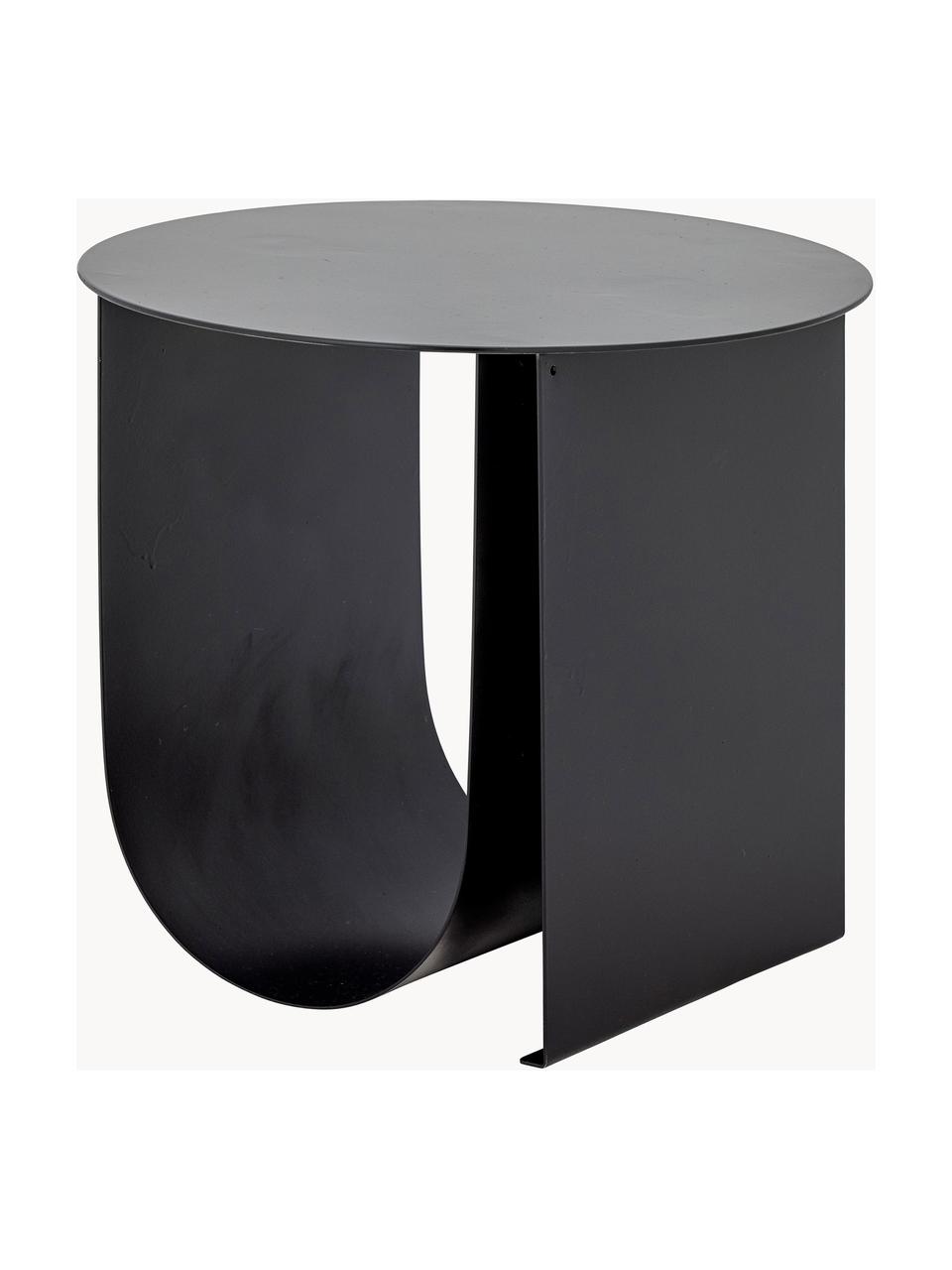 Stolik pomocniczy z metalu Cher, Stal powlekana, Czarny, Ø 43 x W 38 cm