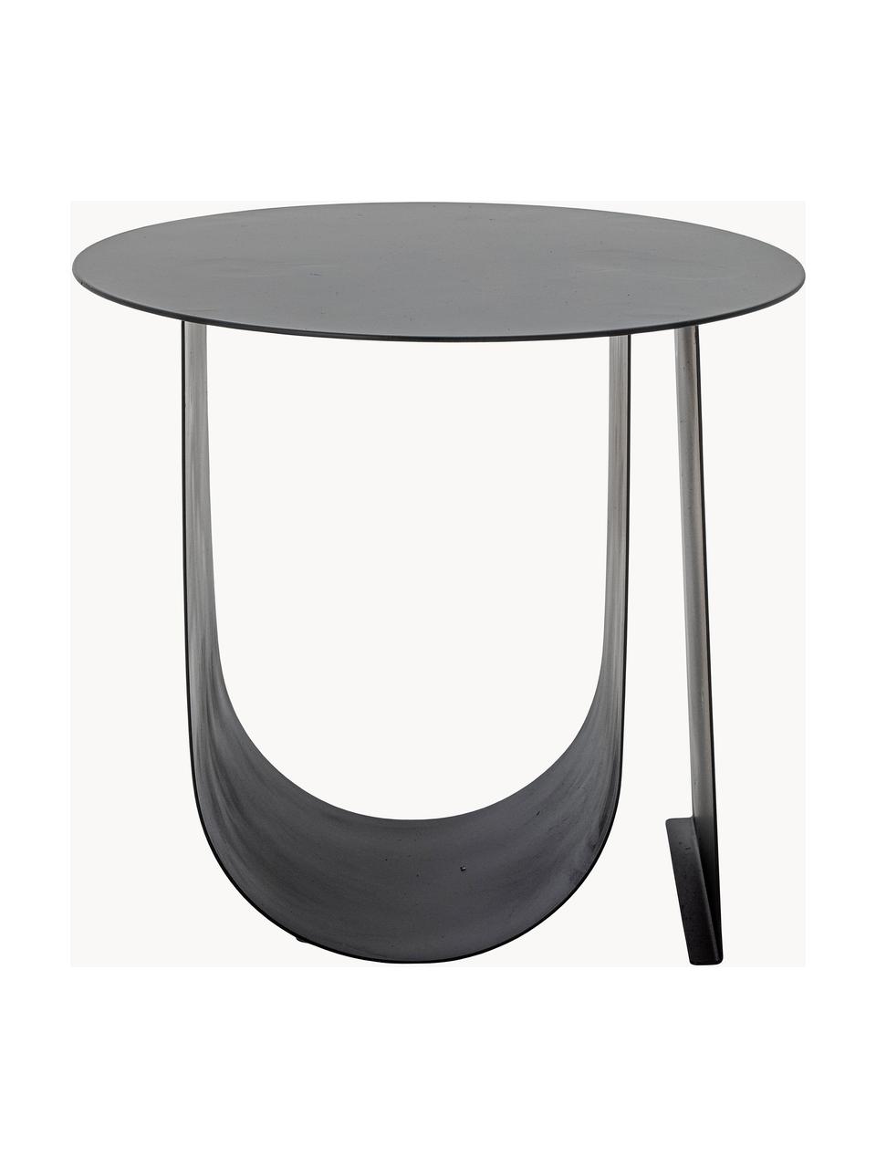 Stolik pomocniczy z metalu Cher, Stal powlekana, Czarny, Ø 43 x W 38 cm