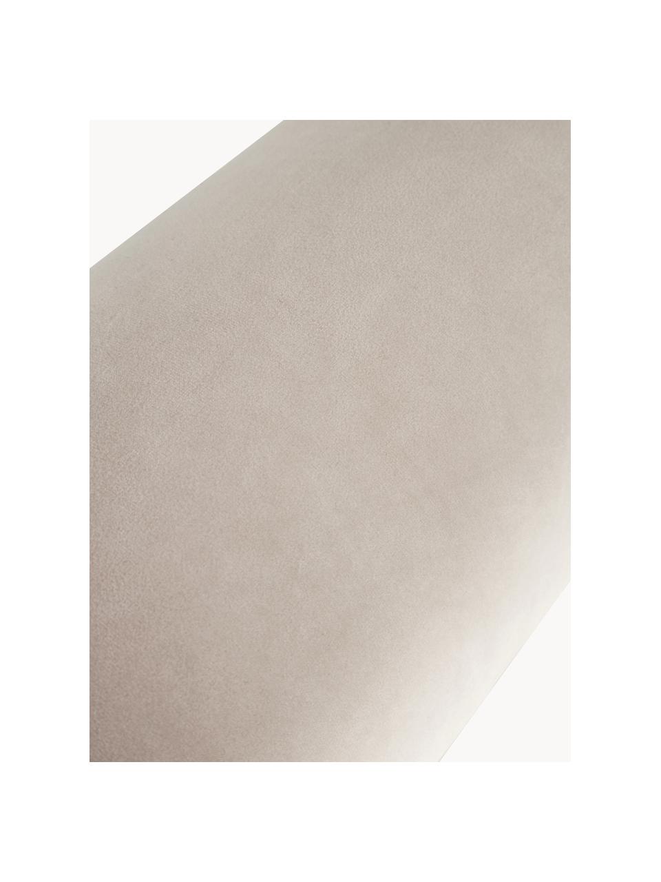 Samt-Nackenrolle Monet, Bezug: 100 % Polyestersamt, GRS-, Hellbeige, Ø 18 cm, L 45 cm