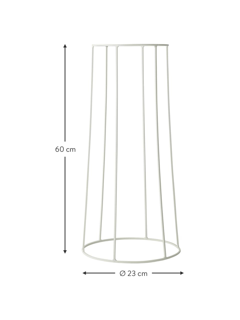 Pflanztopfständer Wire Base, Stahl, pulverbeschichtet, Weiß, Ø 23 x H 60 cm