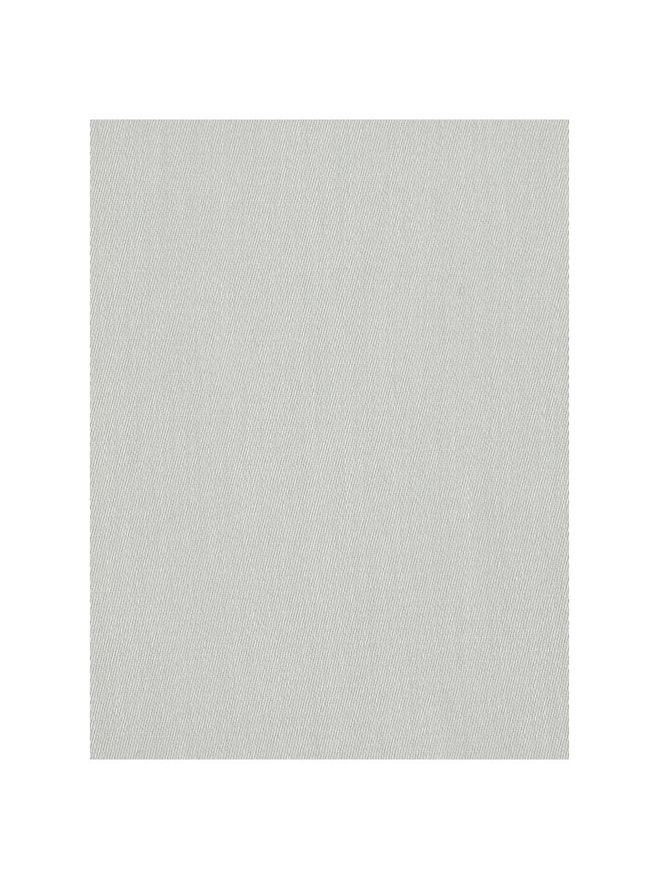Biancheria da letto in raso di cotone grigio chiaro Comfort, Tessuto: raso Densità del filo 250, Grigio chiaro, 150 x 300 cm + 1 federa 50 x 80 cm