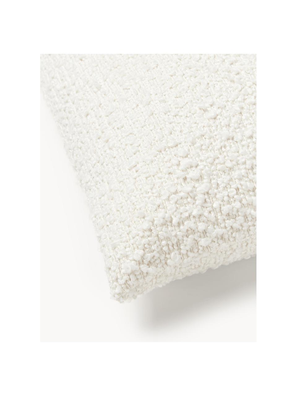 Coussin XL Bellamie, Bouclette blanc cassé, larg. 30 x long. 115 cm