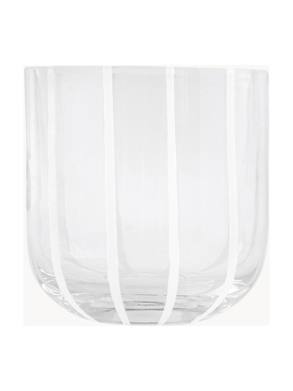 Szklanka ze szkła dmuchanego Mizu, 2 szt., Szkło, Transparentny, biały, Ø 8 x W 8 cm, 320 ml