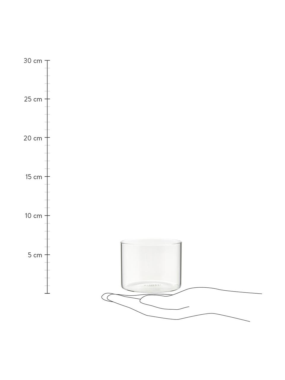 Szklanka ze szkła borokrzemowego Boro, 6 szt., Szkło borokrzemowe, Transparentny, Ø 8 x W 6 cm, 200 ml