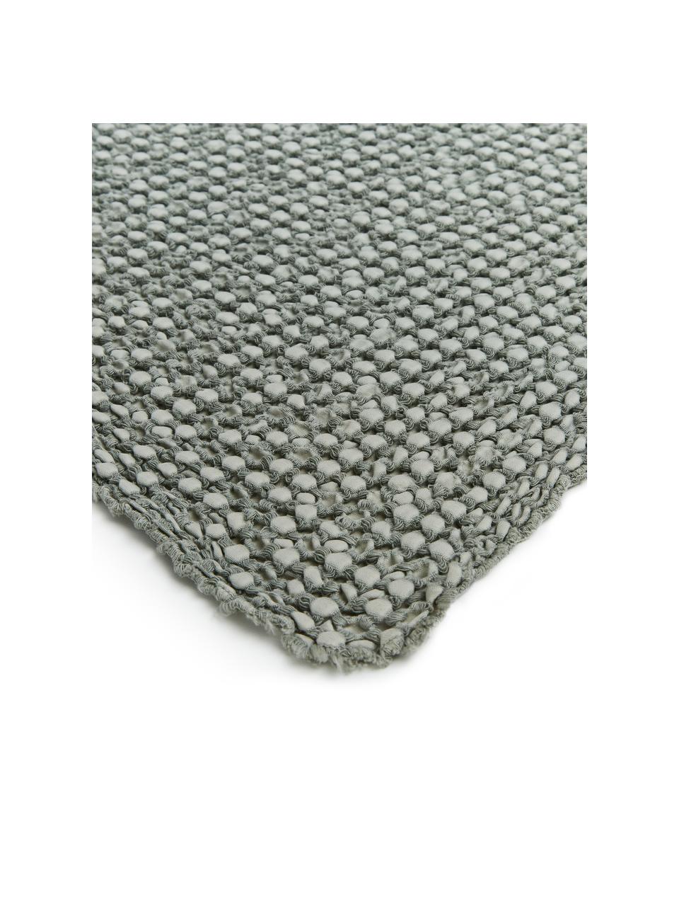 Copriletto con superficie strutturata Vigo, 100% cotone, Verde bottiglia, Larg. 220 x Lung. 240 cm (per letti da 180 x 200)