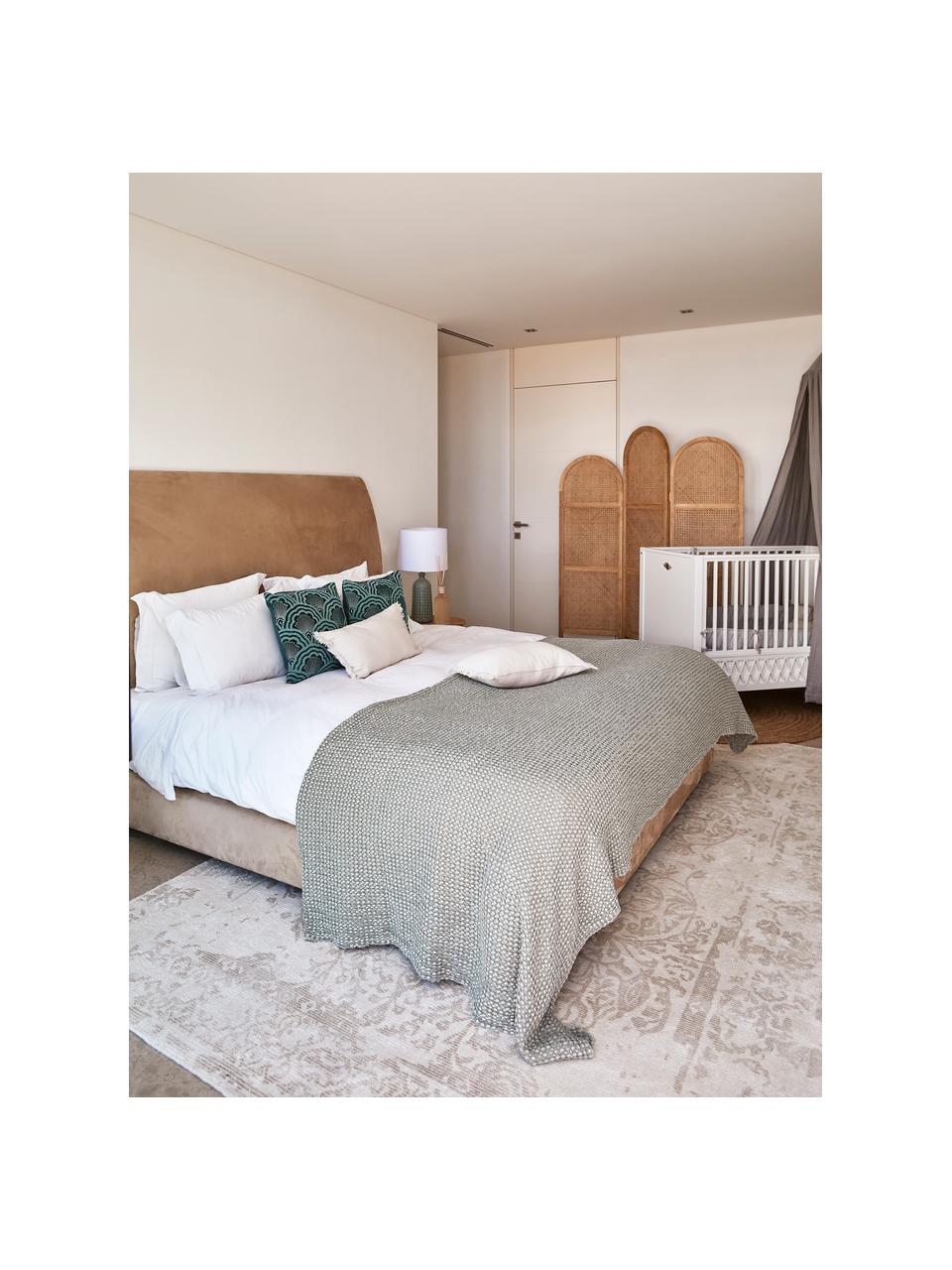 Tagesdecke Vigo mit strukturierter Oberfläche, 100% Baumwolle, Flaschengrün, B 220 x L 240 cm (für Betten bis 180 x 200 cm)