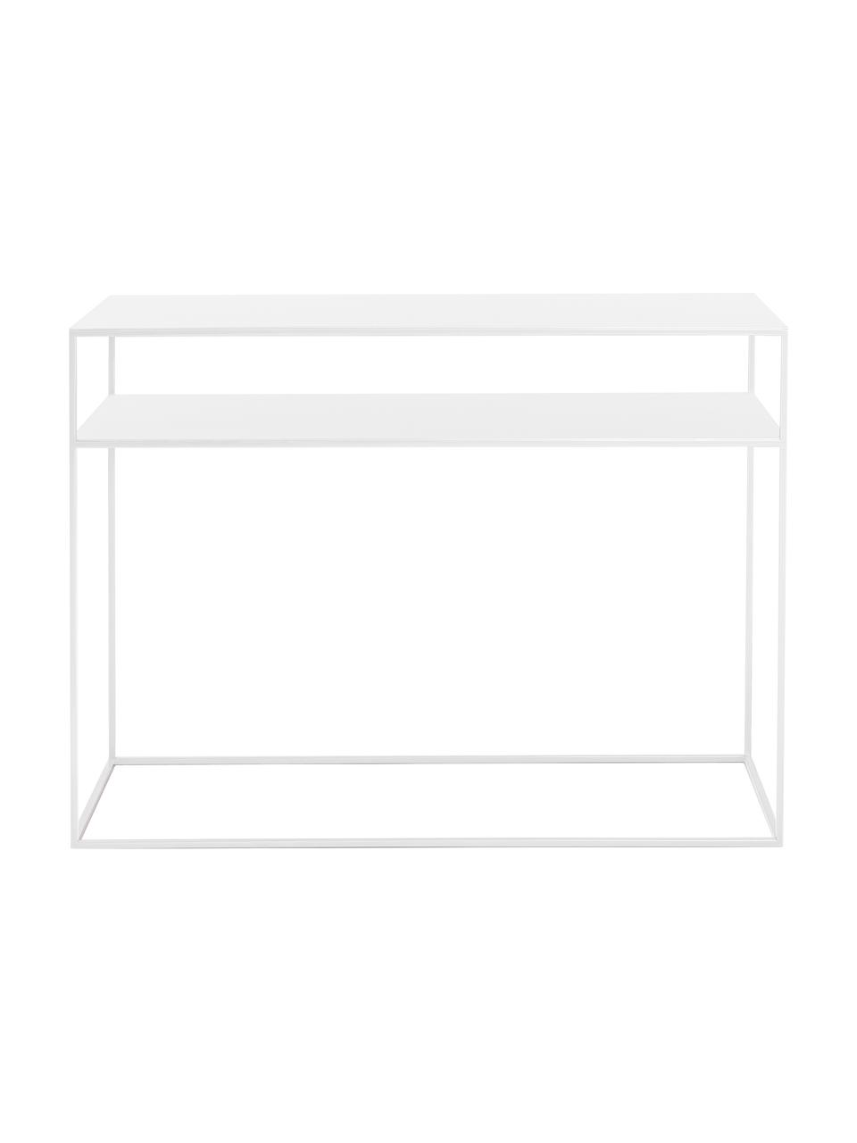 Konsola z metalu Tensio Duo, Metal malowany proszkowo, Biały, S 100 x T 35 cm