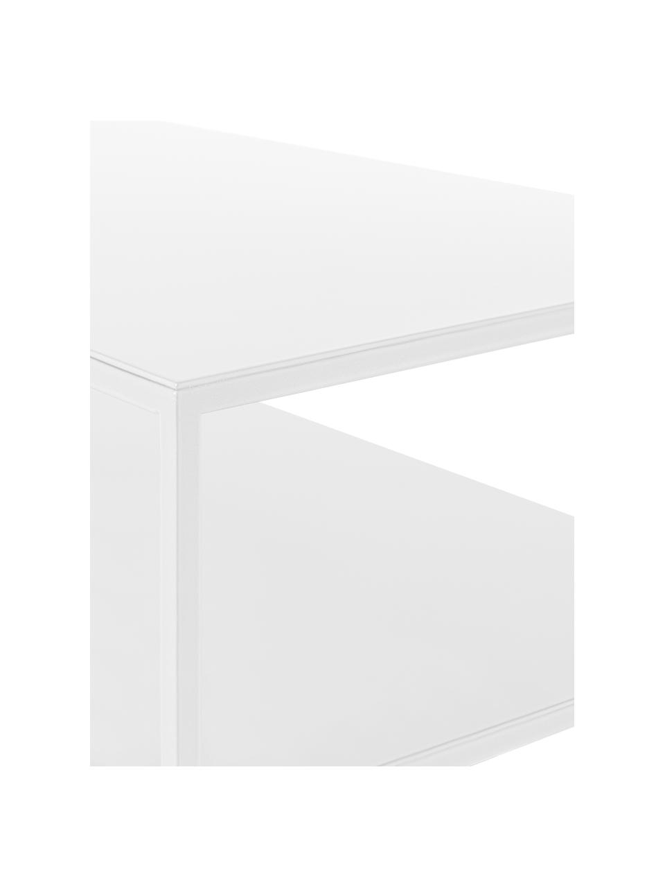 Consolle in metallo bianco Tensio Duo, Metallo verniciato a polvere, Bianco, Larg. 100 x Prof. 35 cm