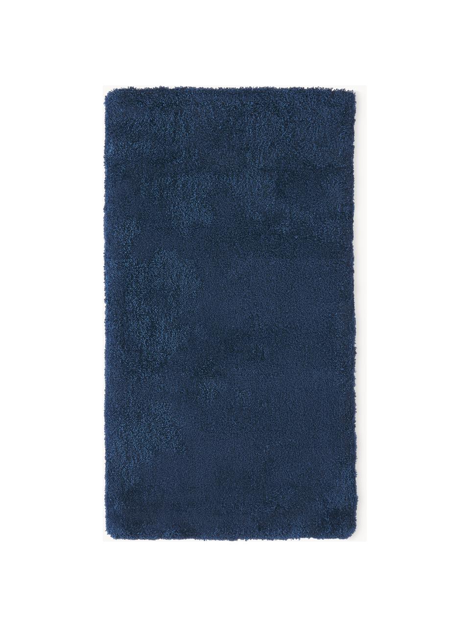 Puszysty dywan z długim włosiem Leighton, Ciemny niebieski, S 160 x D 230 cm (Rozmiar M)