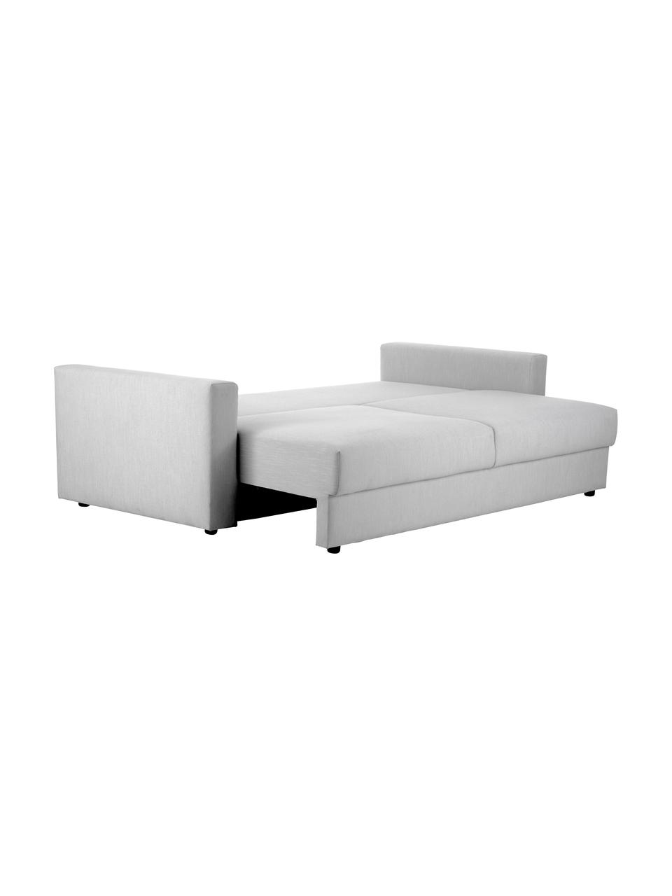 Pohovka na spanie s úložným priestorom Tasha (3-miestna), Svetlosivá, Š 235 x H 100 cm