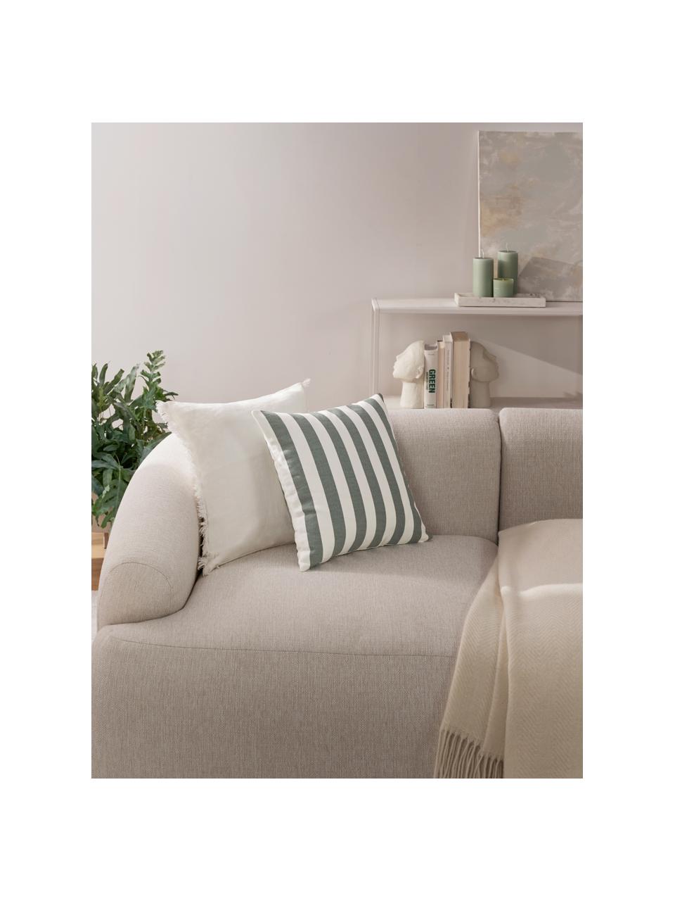 Poszewka na poduszkę Tiomn, 100% bawełna, Zielony, biały, S 40 x D 40 cm