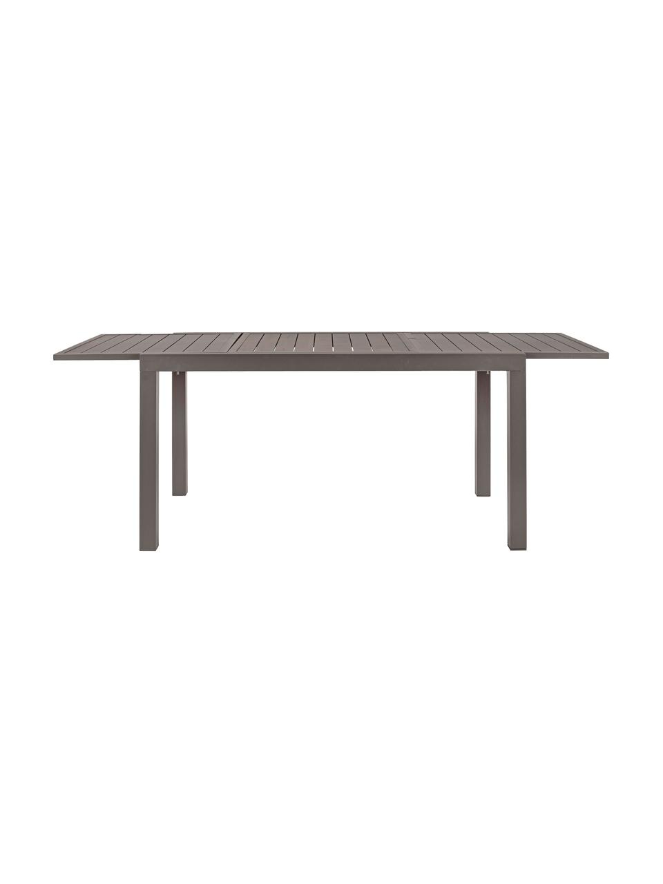 Table de jardin extensible Hilde, de différentes tailles, Brun café, larg. de 160 à 240 x prof. 90 cm