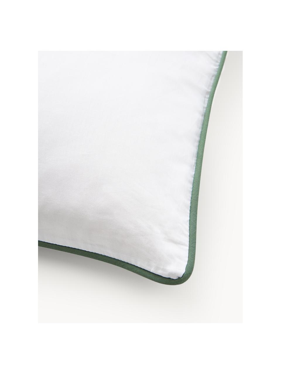 Funda de almohada de percal a cuadros Scarlet, Verde, blanco, An 45 x L 110 cm