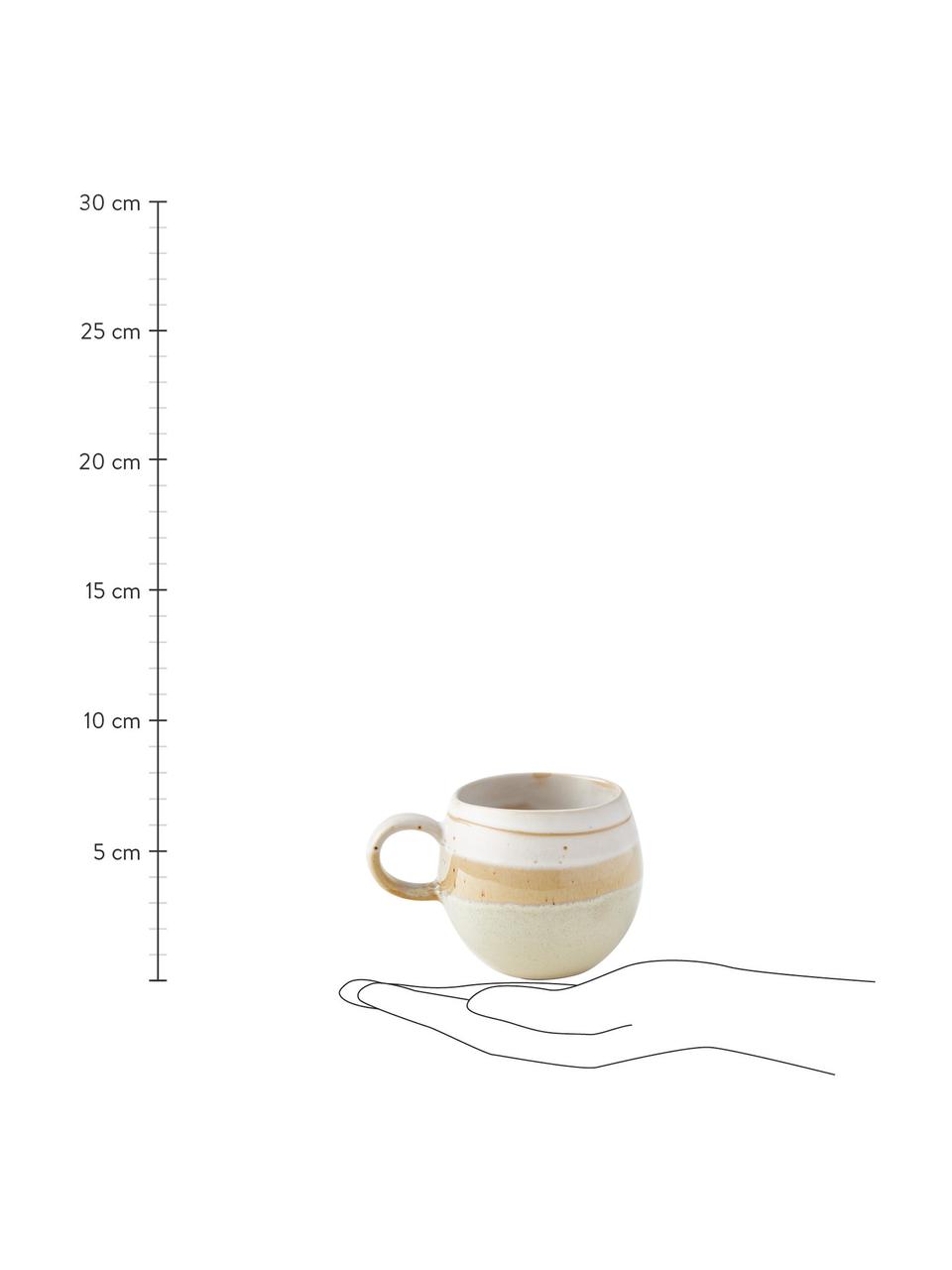Taza de café artesanal April, Gres
Una mitad vidriada, la otra mitad natural, lo que enfatiza el carácter de la artesanía., Tonos amarillos, Ø 9 x Al 8 cm, 275 ml