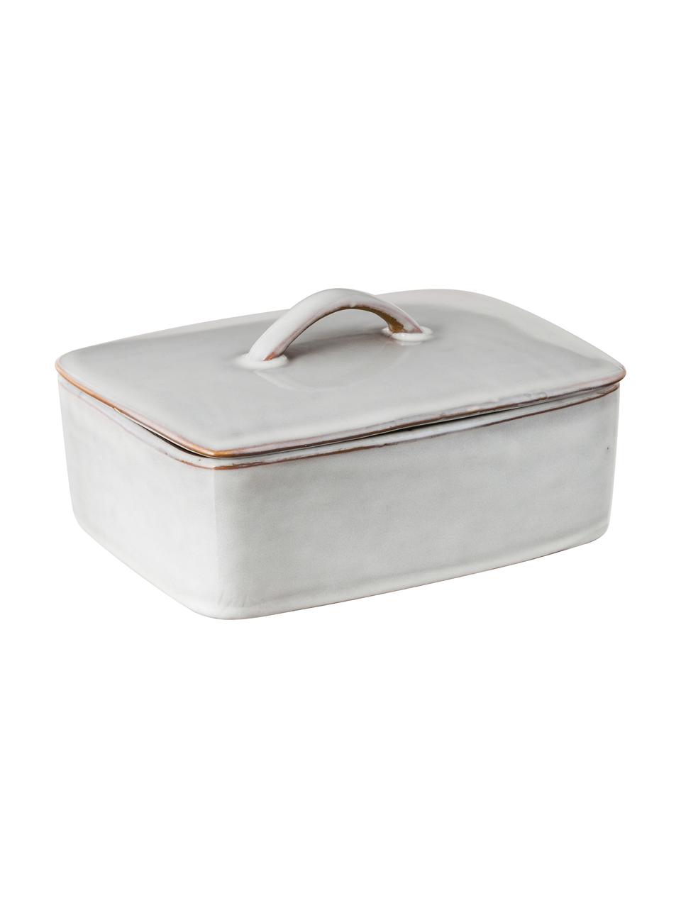 Mantequera artesanal Nordic Sand, Cerámica de gres, Gris claro, An 15 x F 12 cm