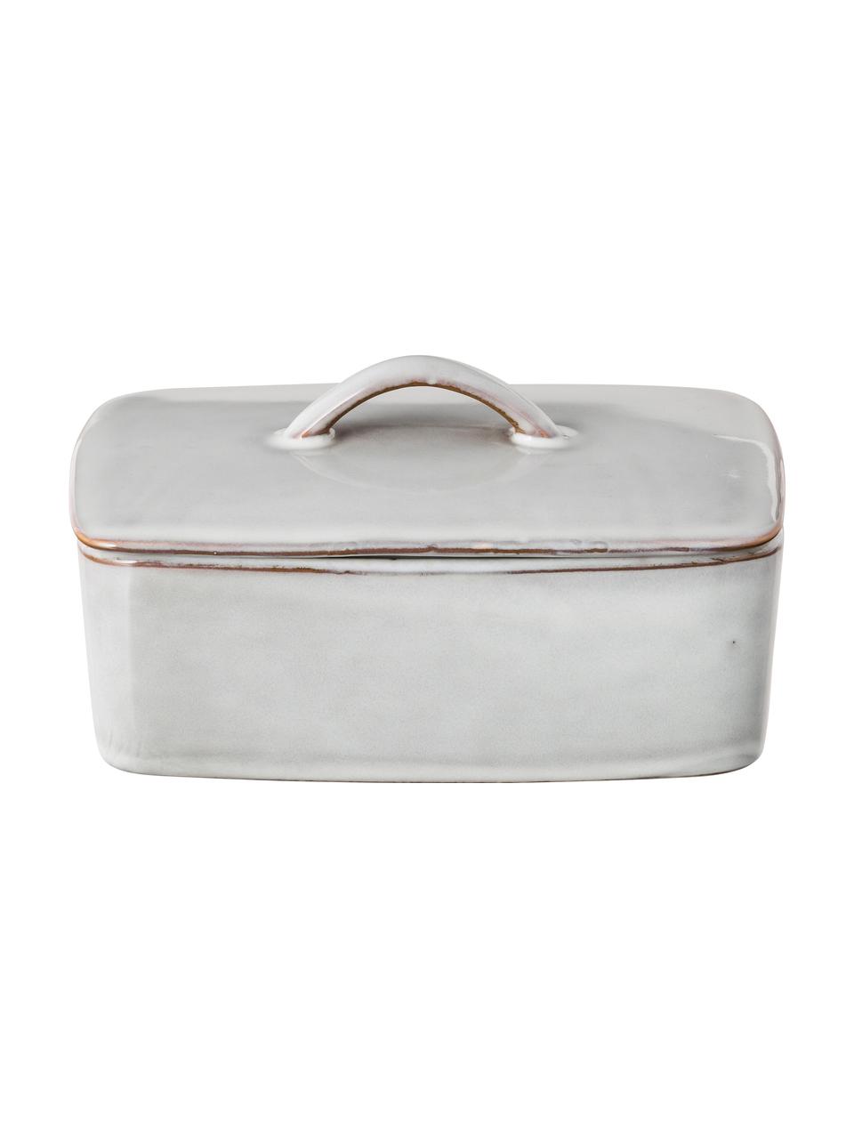 Ręcznie wykonana maselniczka Nordic Sand, Kamionka, Szary, S 15 x W 6 x G 12 cm