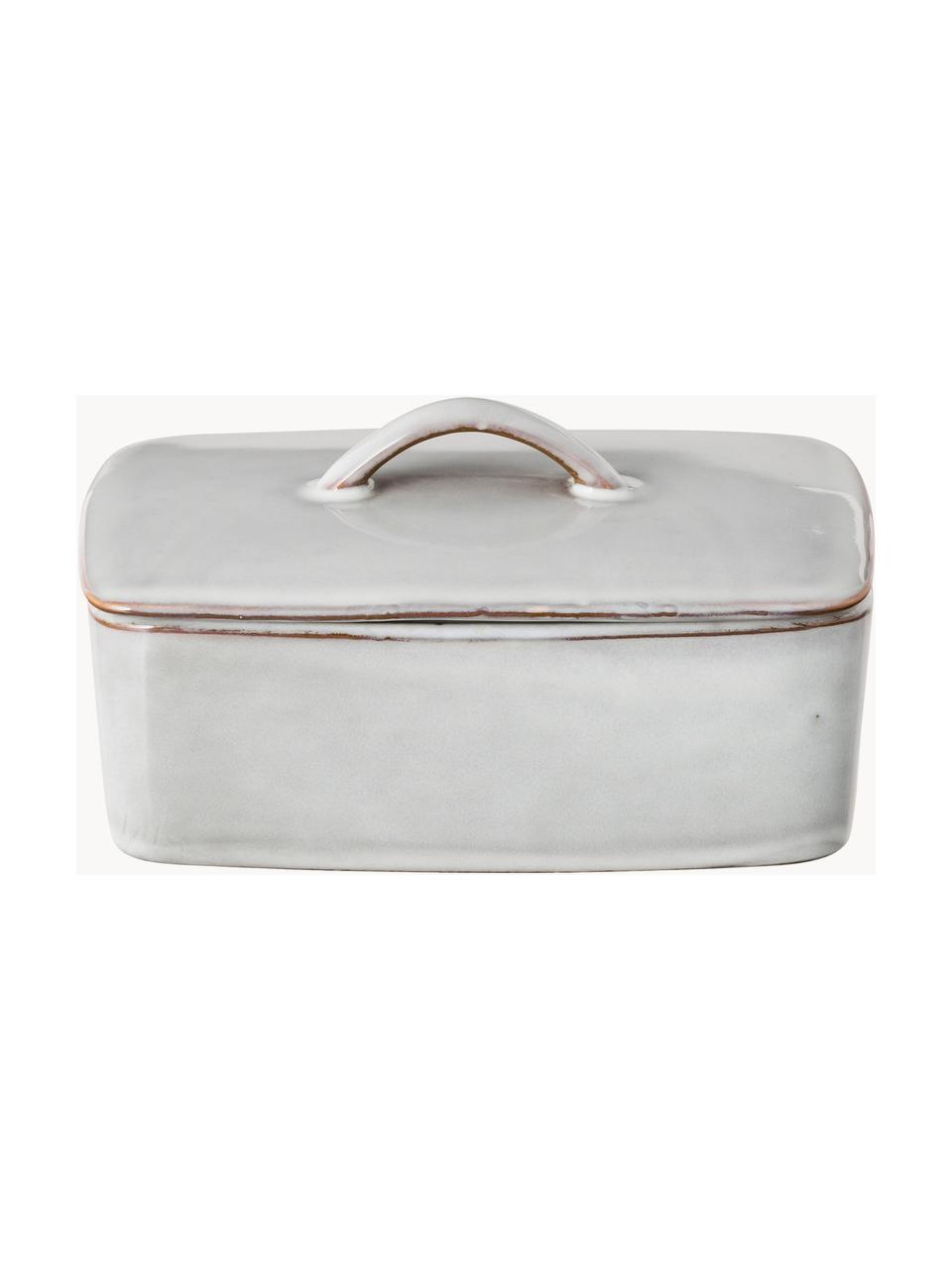 Mantequera artesanal Nordic Sand, Cerámica de gres, Gris claro, An 15 x F 12 cm