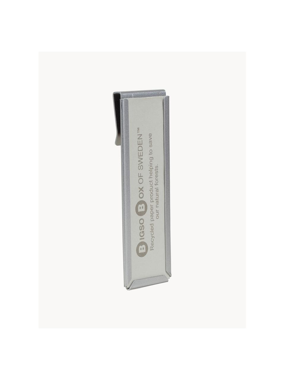 Porte-étiquettes verticaux Label, 4 pièces, Métal, enduit, Argenté, larg. 2 x haut. 7 cm