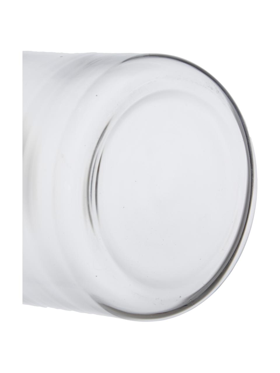 Vaso in vetro soffiato con riflessi cromati Uma, Vetro laccato, Trasparente, cromato, Ø 16 x Alt. 35 cm