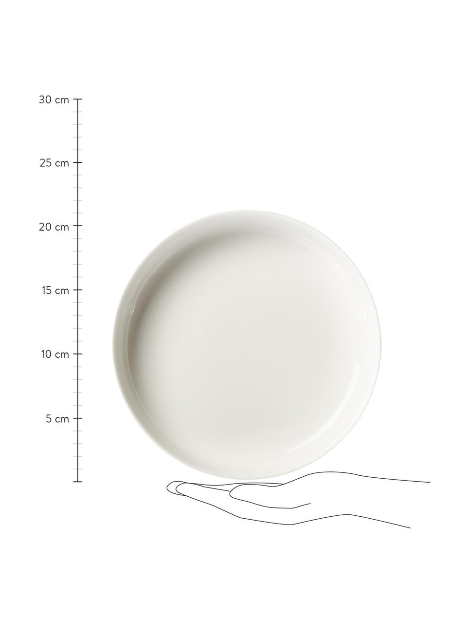 Piatto fondo in porcellana Nessa 2 pz, Porcellana a pasta dura di alta qualità, Bianco, Ø 21 cm