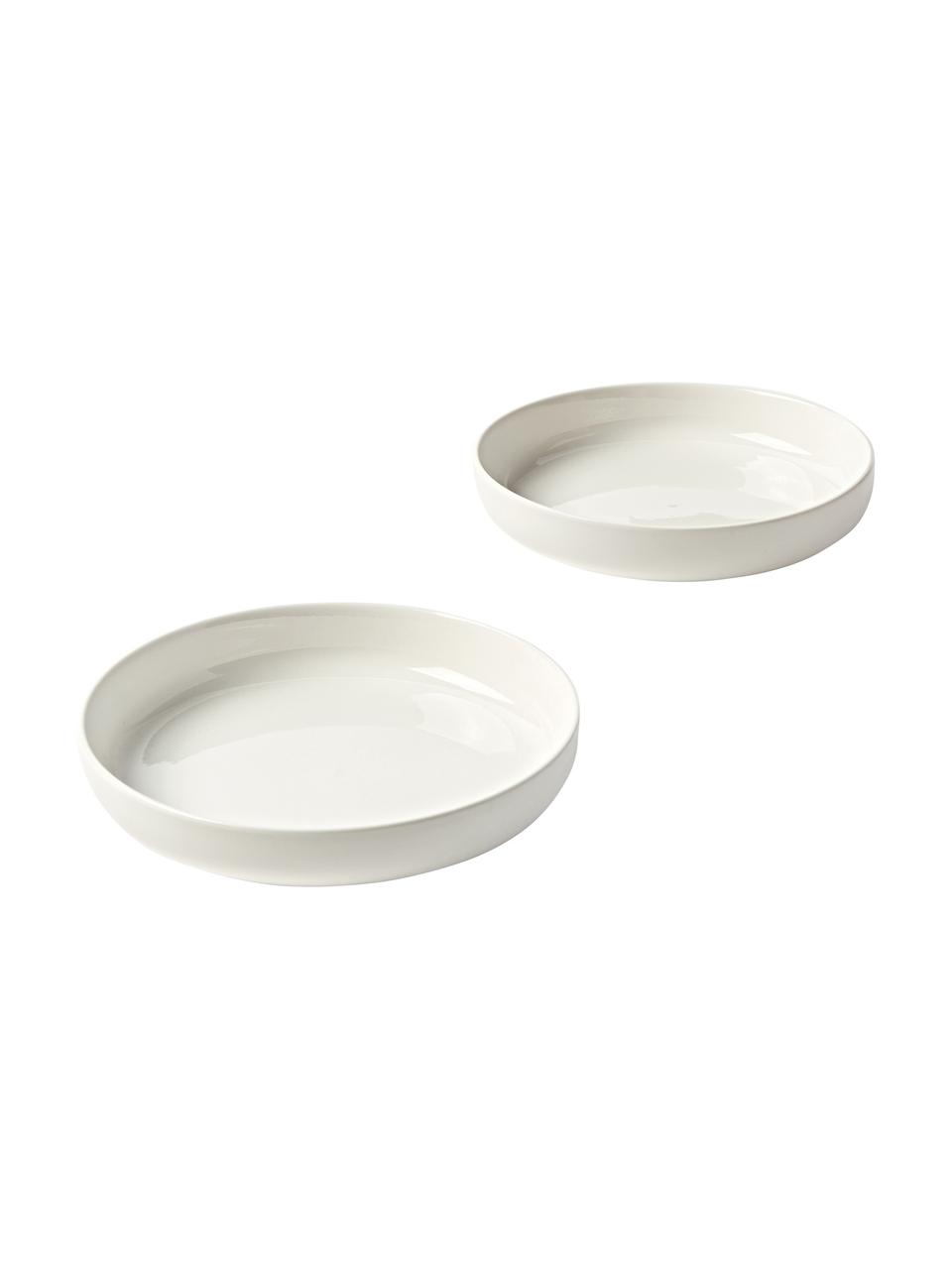 Porcelánový tanier na cestoviny Nessa, 2 ks, Vysokokvalitný porcelán, Biela, Ø 21 cm