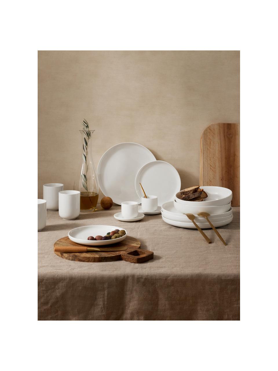 Porselein pastabord Nessa, 2 stuks, Hoogwaardig hard porselein, Wit, Ø 21 cm