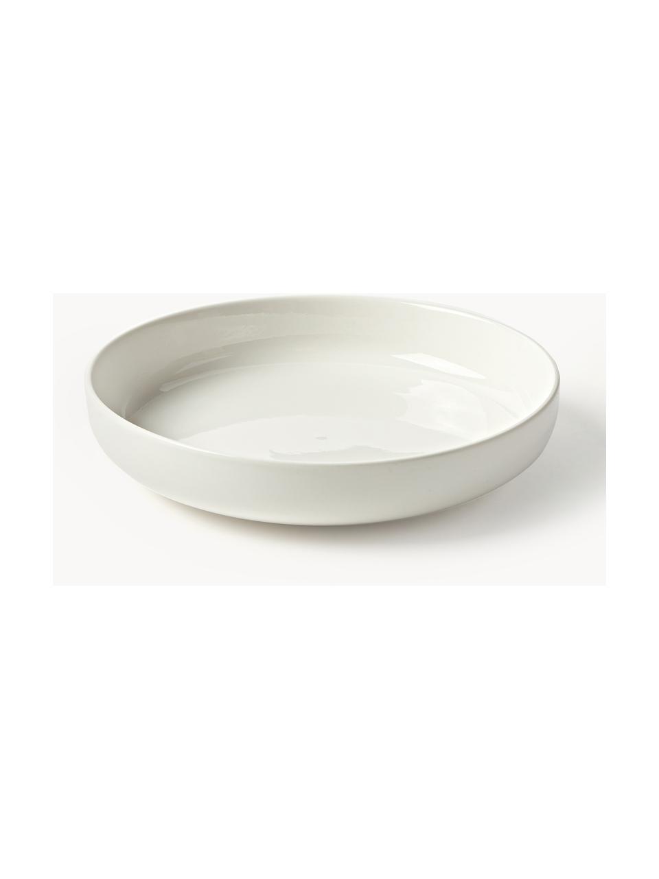 Porzellan Pastateller Nessa, 2 Stück, Hochwertiges Hartporzellan, Off White, glänzend, Ø 21 cm