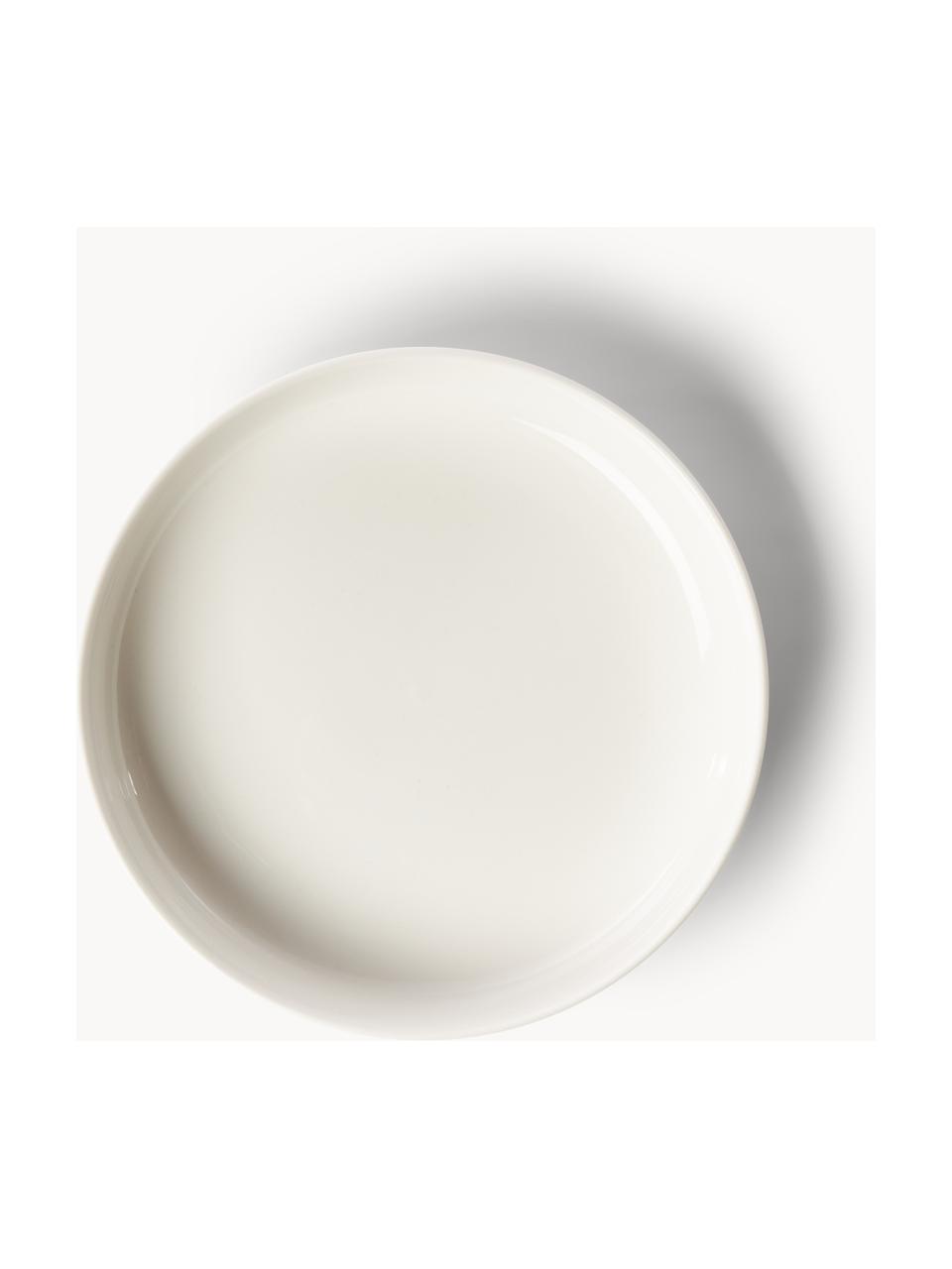 Porcelánové hluboké talíře Nessa, 2 ks, Vysoce kvalitní porcelán, Tlumeně bílá, lesklá, Ø 21 cm