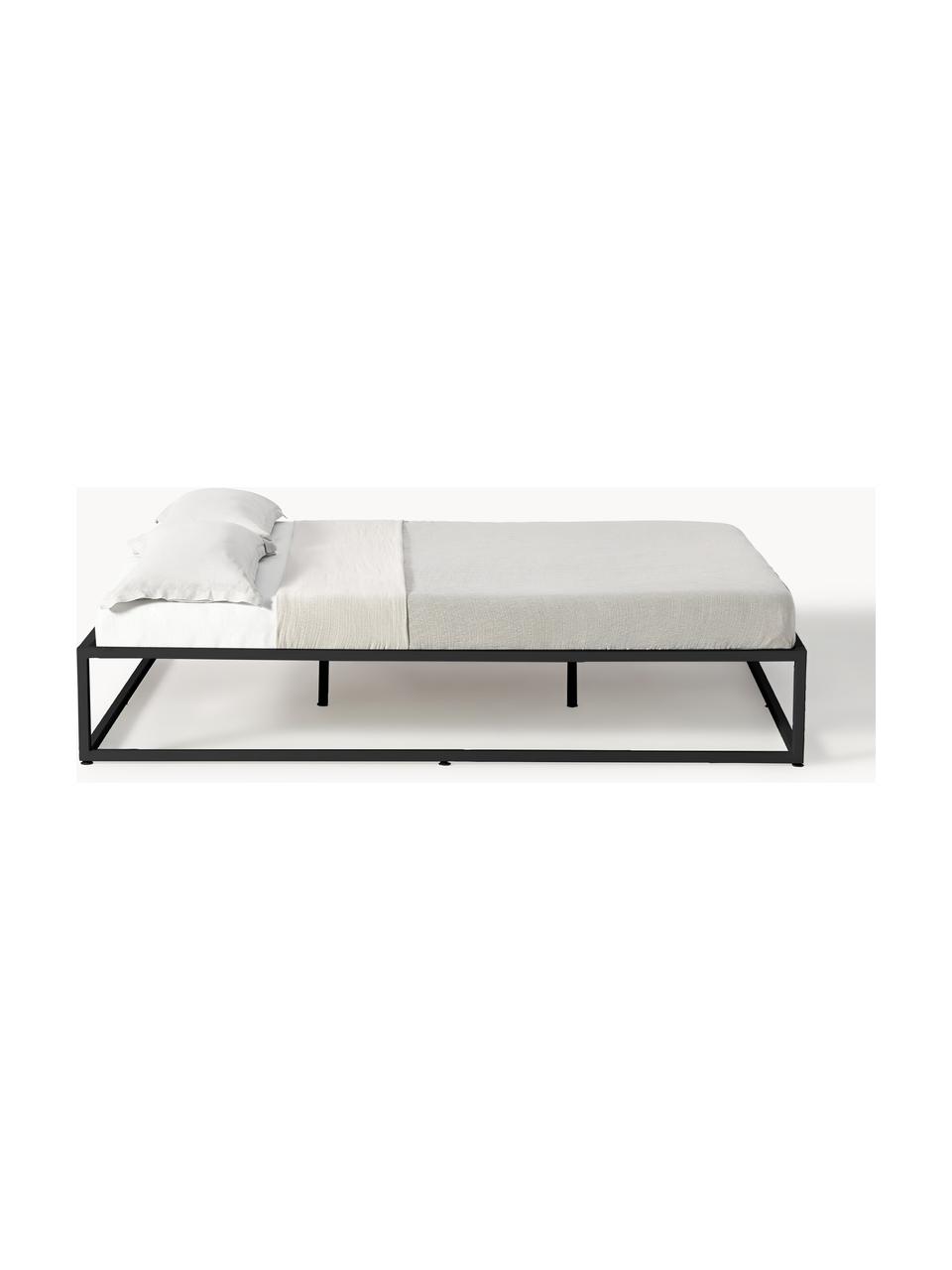 Cama de metal Neptun, Metal con pintura en polvo, Negro, An 160 x L 200 cm