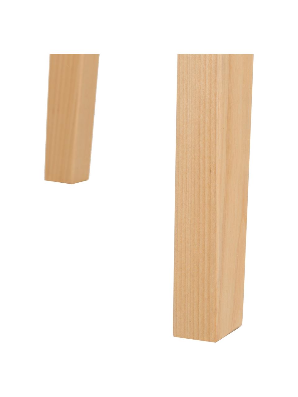 Mesa de comedor redonda Raven, Ø 90 cm, Patas: madera de abedul, Tablero: fibras de densidad media , Madera de abedul, blanco, Ø 90 cm