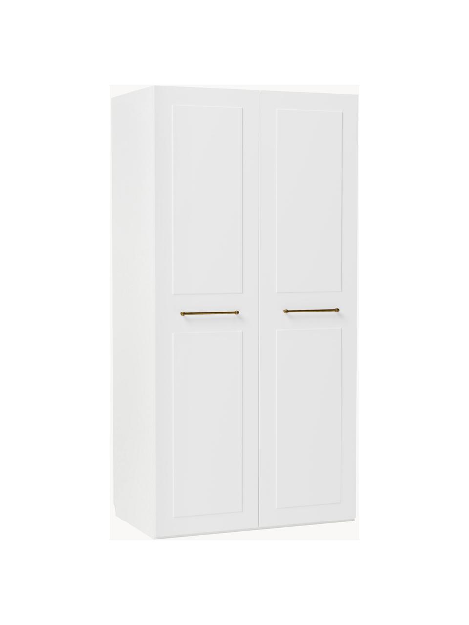 Armoire modulaire à portes battantes Charlotte, larg. 100 cm, plusieurs variantes, Blanc, Basic Interior, larg. 100 x haut. 200 cm