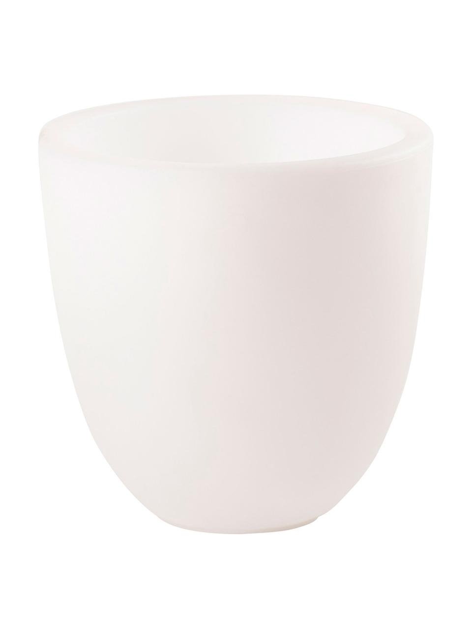 Lampada da terra con spina Shining Curvy Pot, Lampada: materiale sintetico, Bianco, Ø 39 x Alt. 39 cm