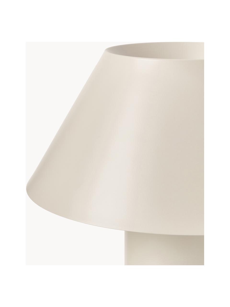 Tafellamp Niko, Lampenkap: gecoat metaal, Lampvoet: gecoat metaal, Lichtbeige, B 35 x H 55 cm