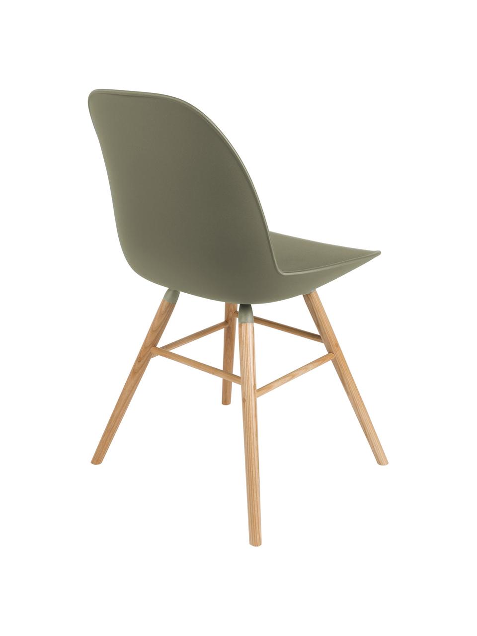 Sedia Albert Kuip, Gambe: legno di frassino, Verde, Larg. 49 x Prof. 55 cm