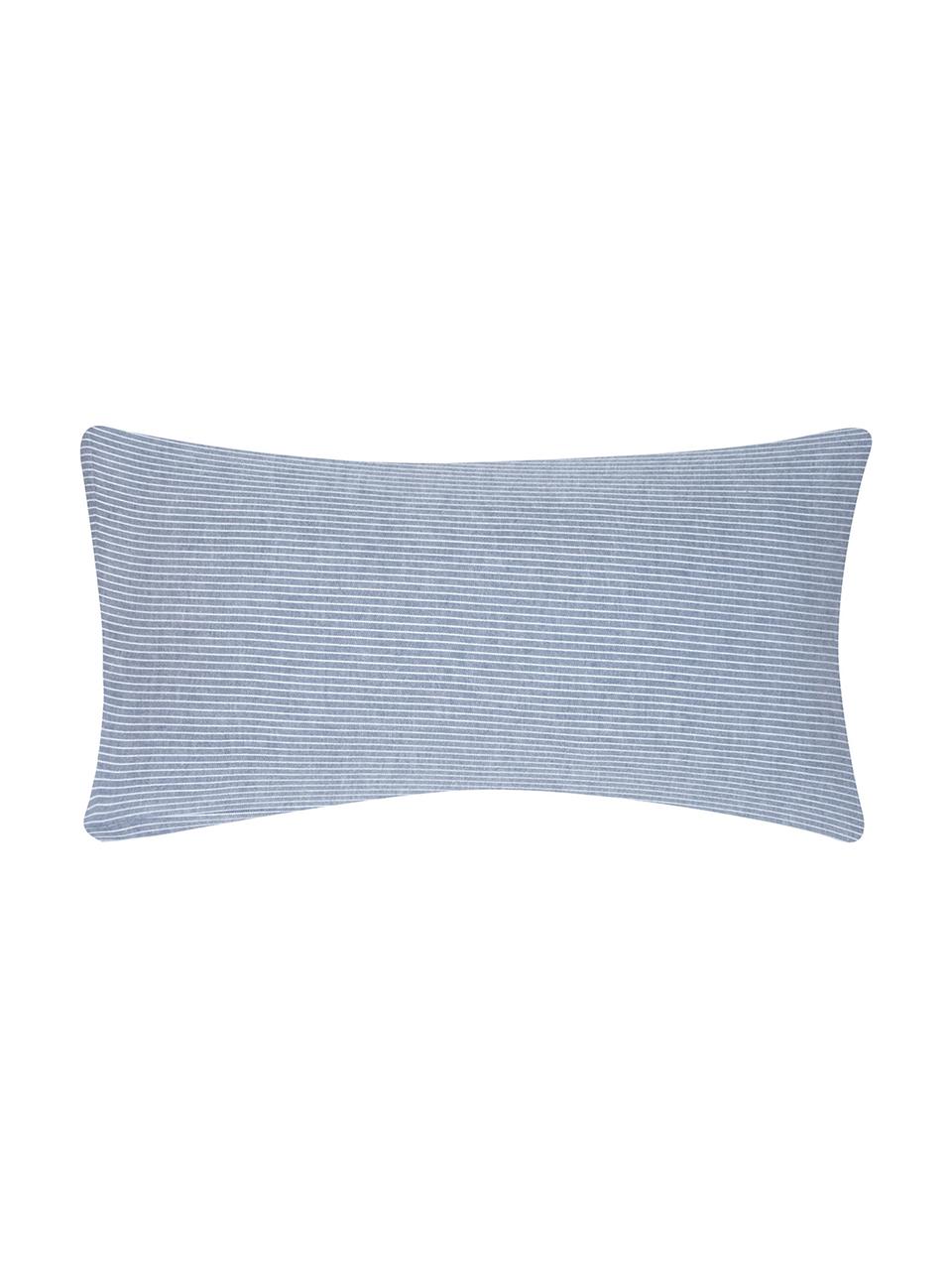 Poszewka na poduszkę z flaneli Rae, 2 szt., Niebieski, biały, S 40 x D 80 cm