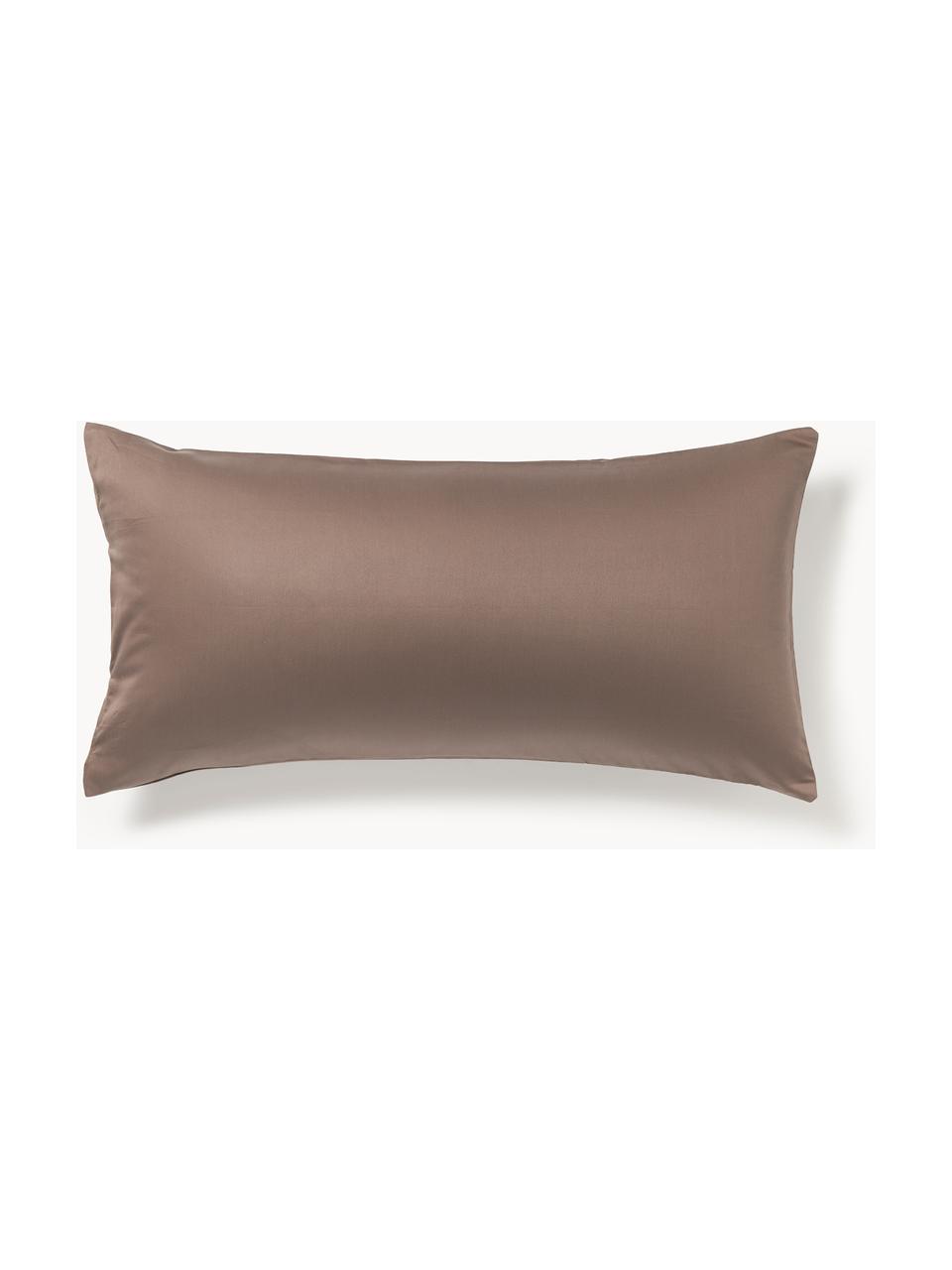 Baumwollsatin-Kissenbezug Comfort, Webart: Satin Fadendichte 300 TC,, Dunkelbraun, B 40 x L 80 cm