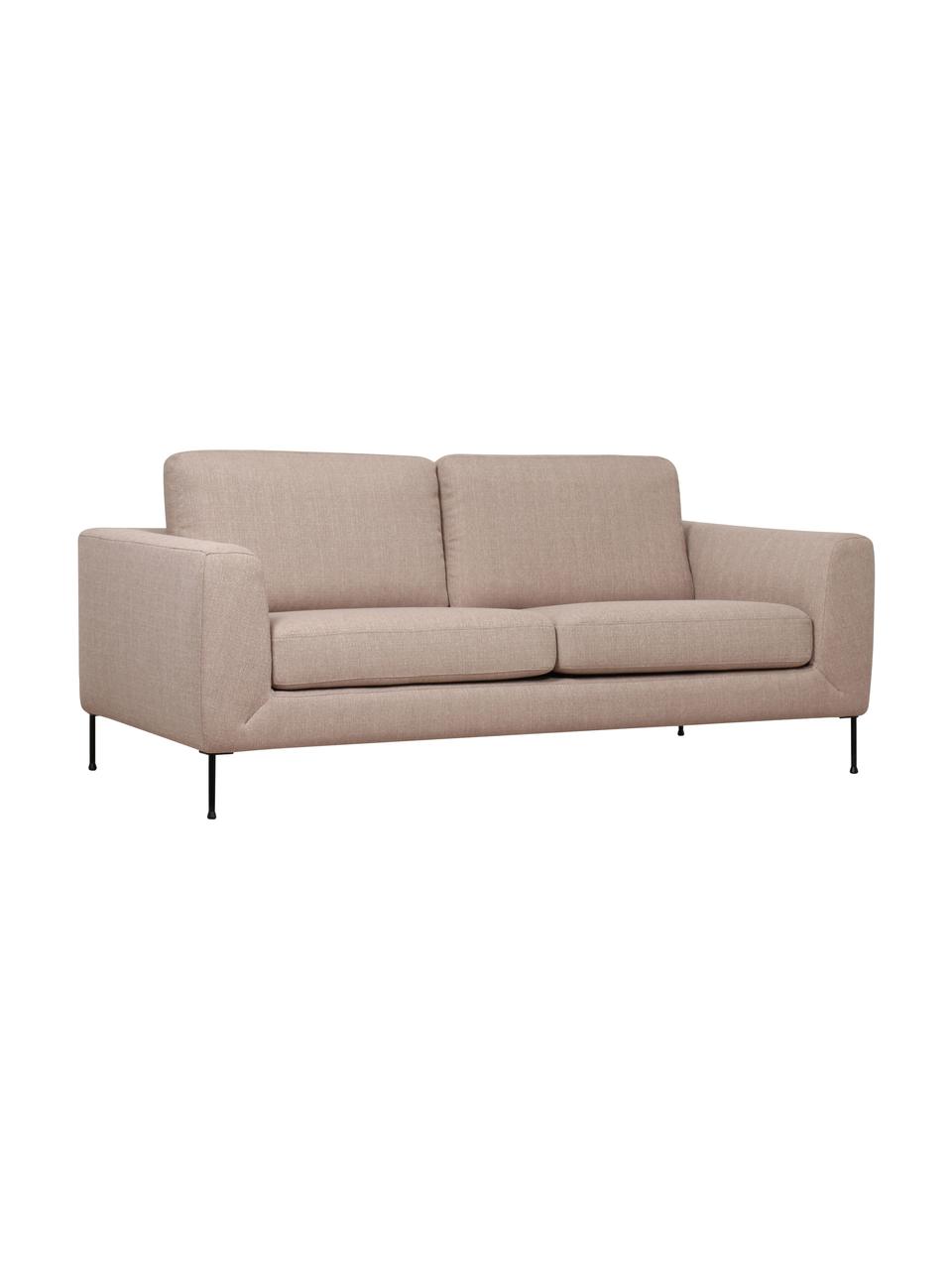 Sofá Cucita (2 plazas), Tapizado: tejido (poliéster) Alta r, Estructura: madera de pino maciza, Patas: metal pintado, Tejido taupe, An 187 x F 94 cm