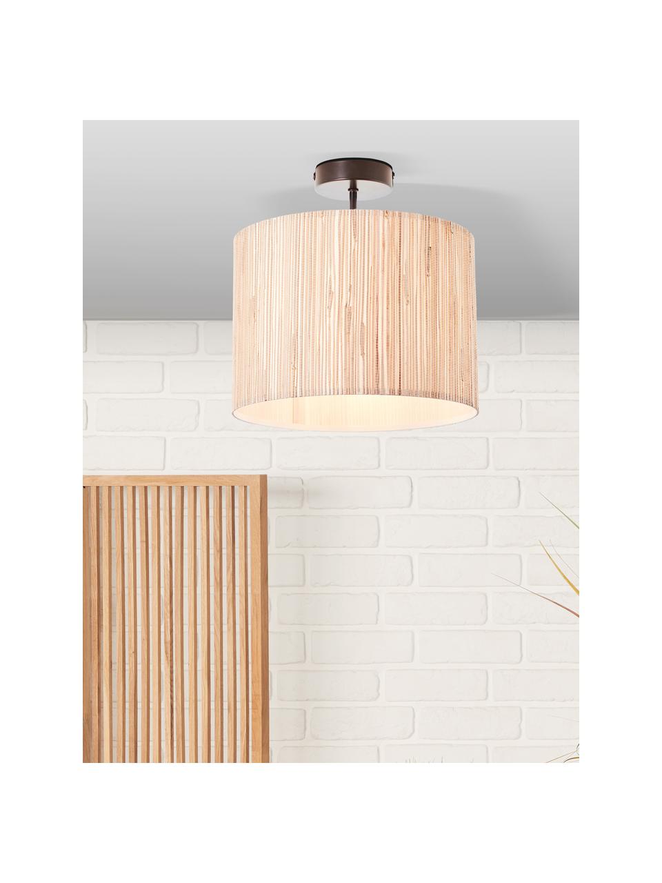 Lampa sufitowa z trawy morskiej Wimea, Beżowy, Ø 30 x W 32 cm