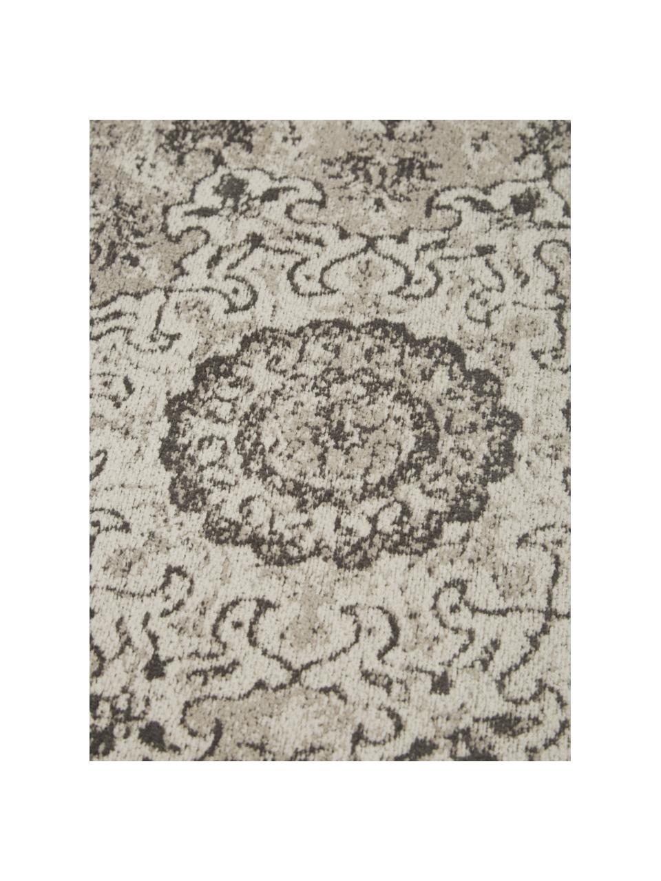 Tappeto vintage in ciniglia color beige-grigio tessuto a mano Sofia, Retro: 100% cotone, Beige, grigio, Larg.160 x Lung. 230 cm (taglia M)