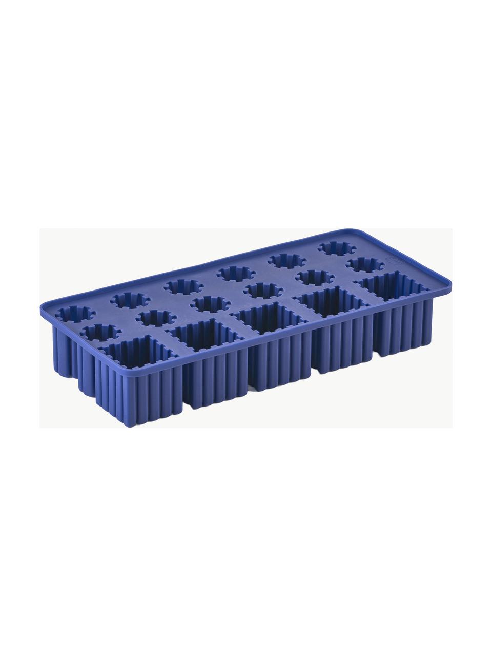 Ijsblokjesvorm Singles, Siliconen, Koningsblauw, B 22 x D 11 cm