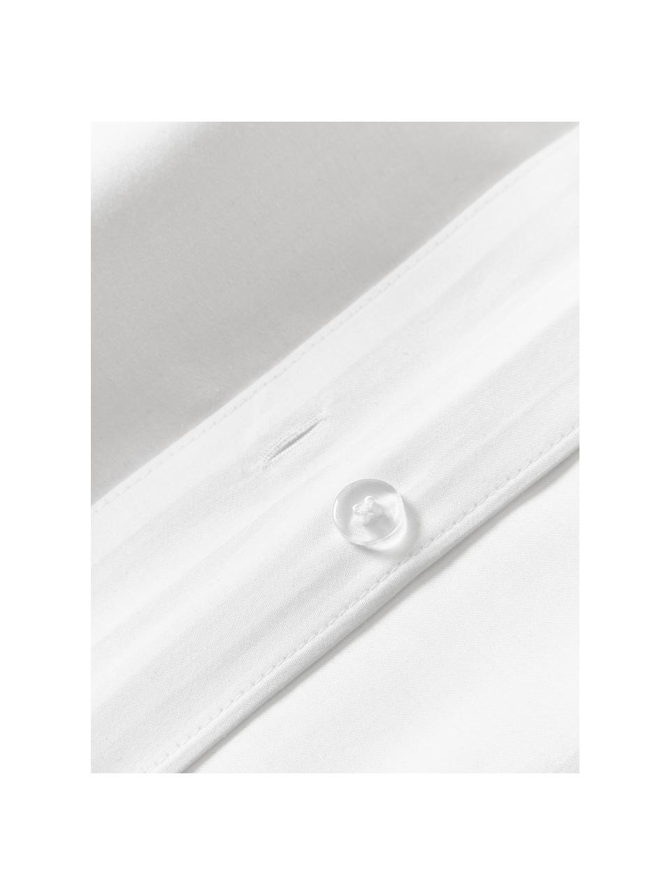 Housse de couette en satin de coton Comfort, Blanc, larg. 200 x long. 200 cm