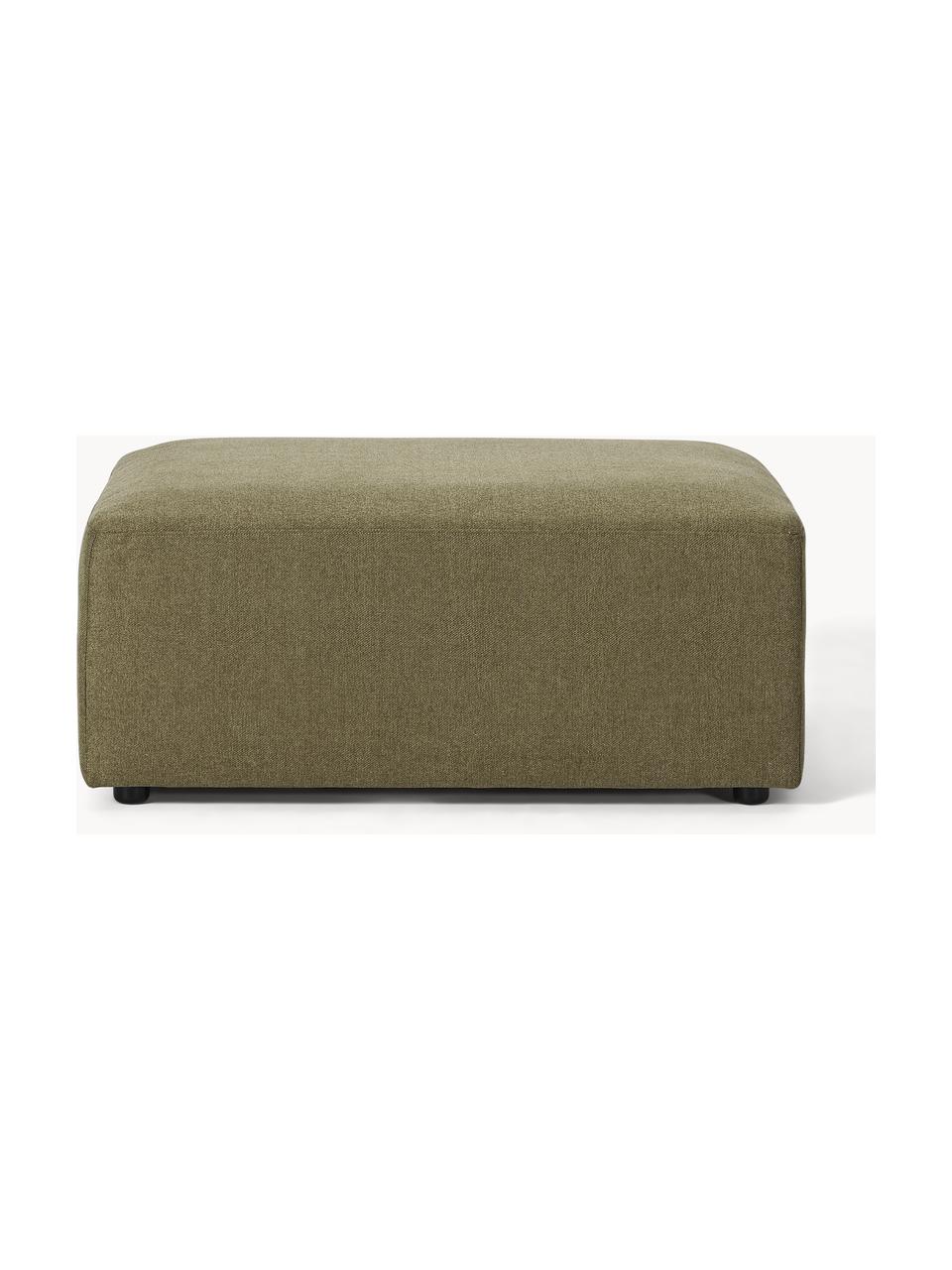 Puf reposapiés Melva, 99 x 72 cm, Tapizado: 100% poliéster Alta resis, Estructura: madera de pino y abeto ma, Patas: plástico Este producto es, Tejido verde oliva, An 99 x F 72 cm