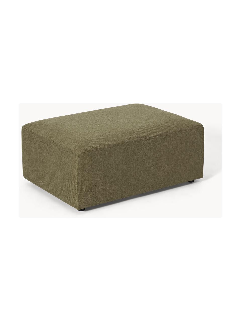 Pouf Melva, larg. 99 x prof. 72 cm, Tissu vert olive, larg. 99 x prof. 72 cm