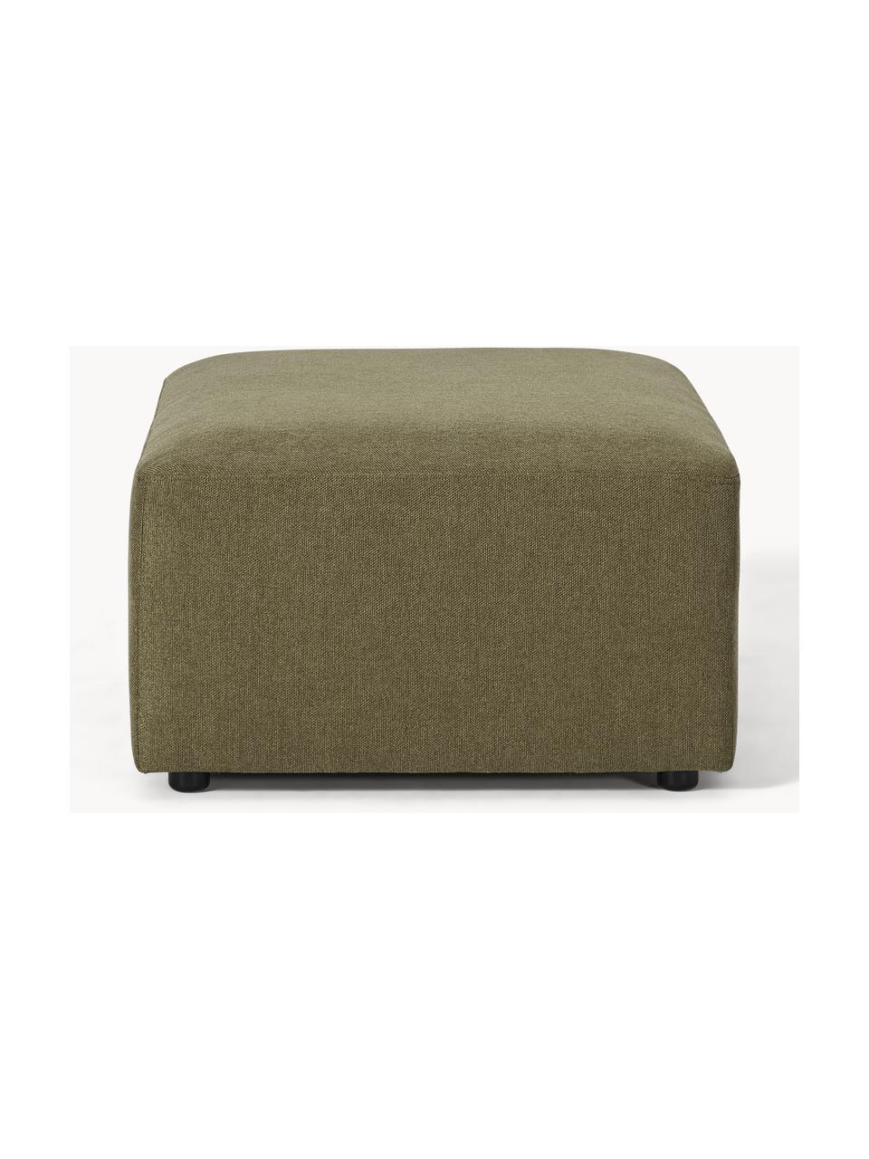 Hocker Melva, B 99 x T 72 cm, Bezug: 100 % Polyester Der strap, Gestell: Massives Kiefern- und Fic, Webstoff Olivgrün, B 99 x T 72 cm